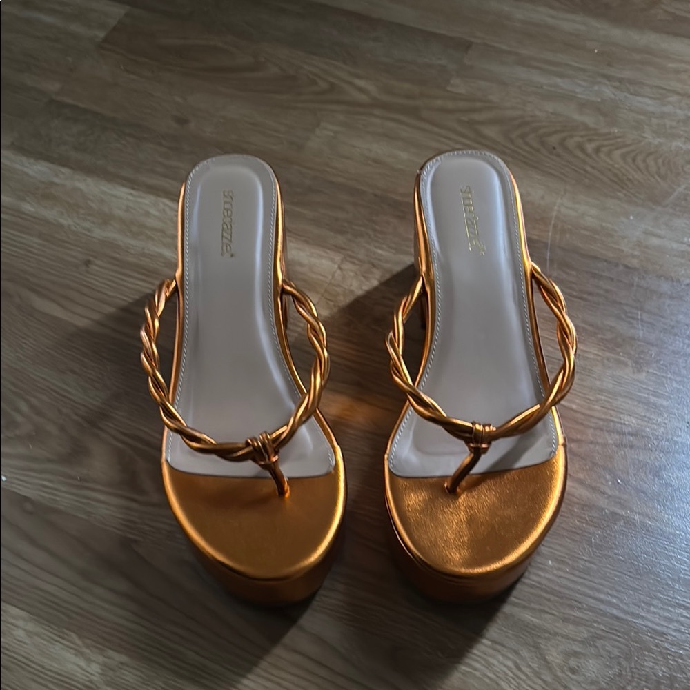 Metallic Orange Women's Sandals